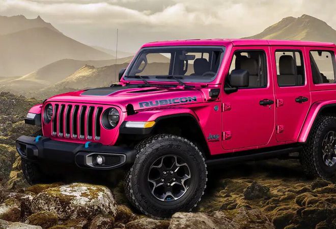 Розовый Jeep Wrangler