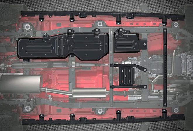Jeep Gladiator 2023 Стальная защита днища. Авто Премиум Груп