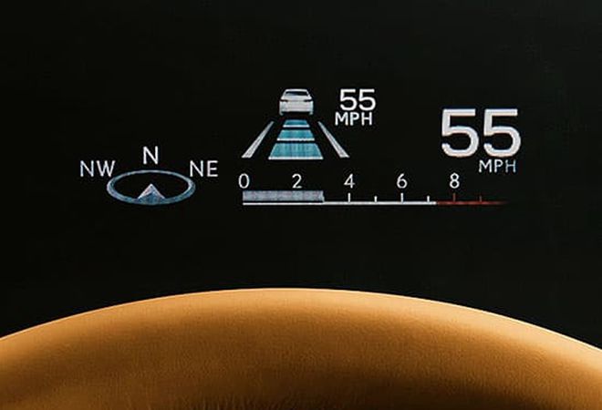 Lexus LC 500 2023 Цветная проекция на лобовое стекло. Авто Премиум Груп