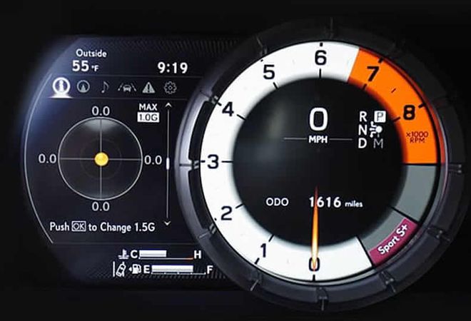 Lexus LC 500 2023 8,0-дюймовая цифровая панель приборов. Авто Премиум Груп