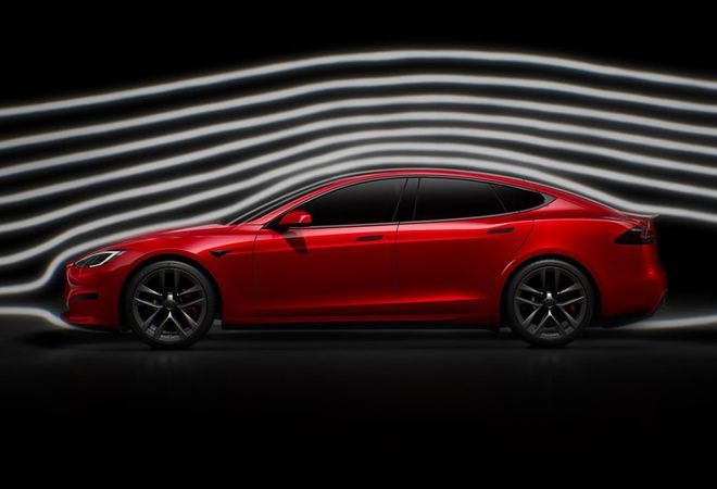 Tesla Model S 2023 Лучший коэффициент аэродинамического сопротивления - 0,208 Cd. Авто Премиум Груп