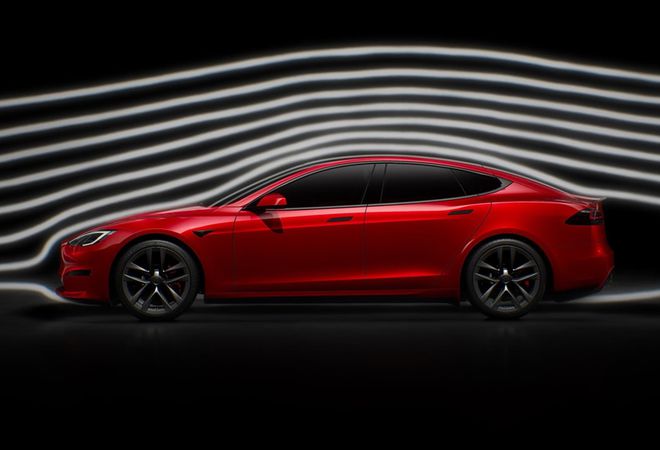 Tesla Model S 2024 Лучший коэффициент аэродинамического сопротивления - 0,208 Cd. Авто Премиум Груп