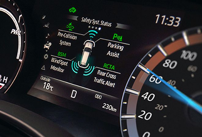 Toyota Highlander Hybrid 2022 Мониторинг слепых зон с помощником при езде задним ходом. Авто Премиум Груп